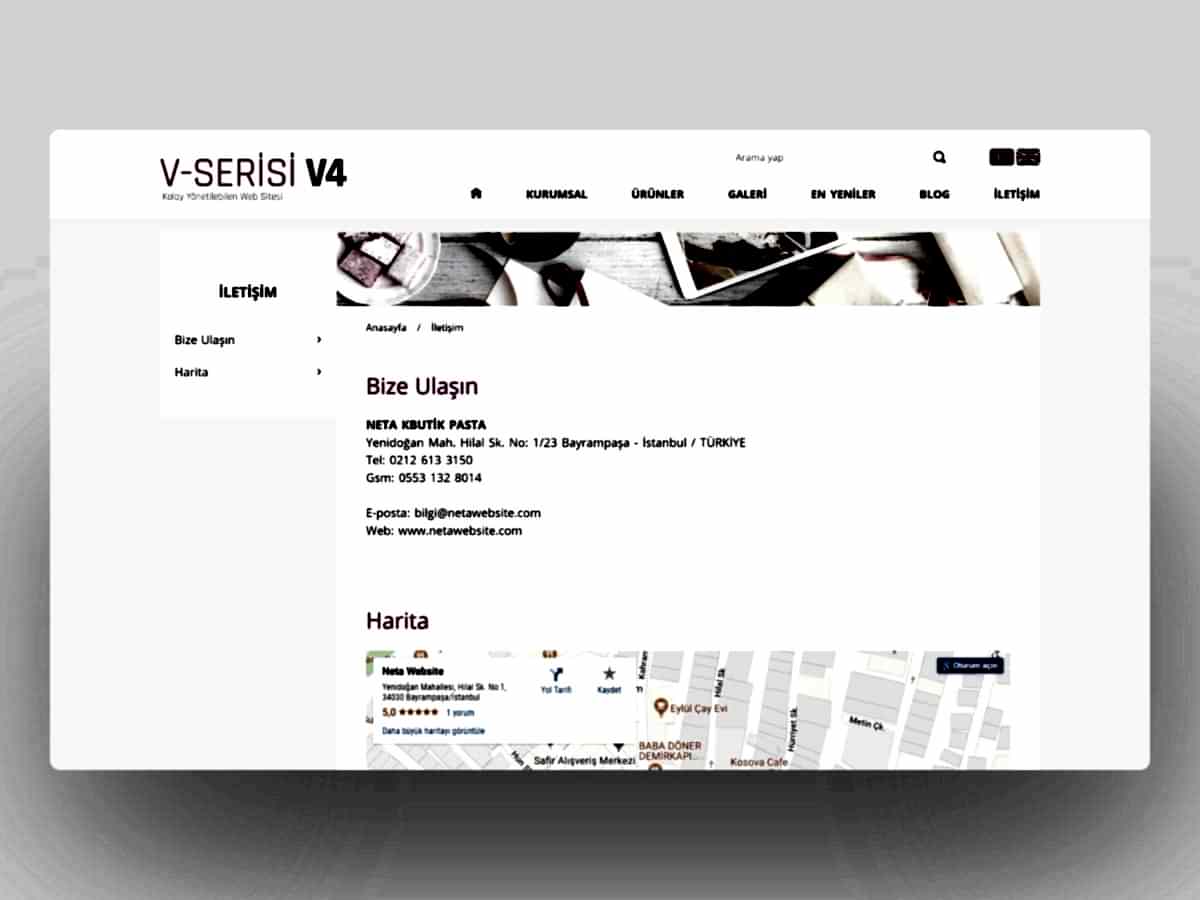 Butik Pasta Web Tasarım V4